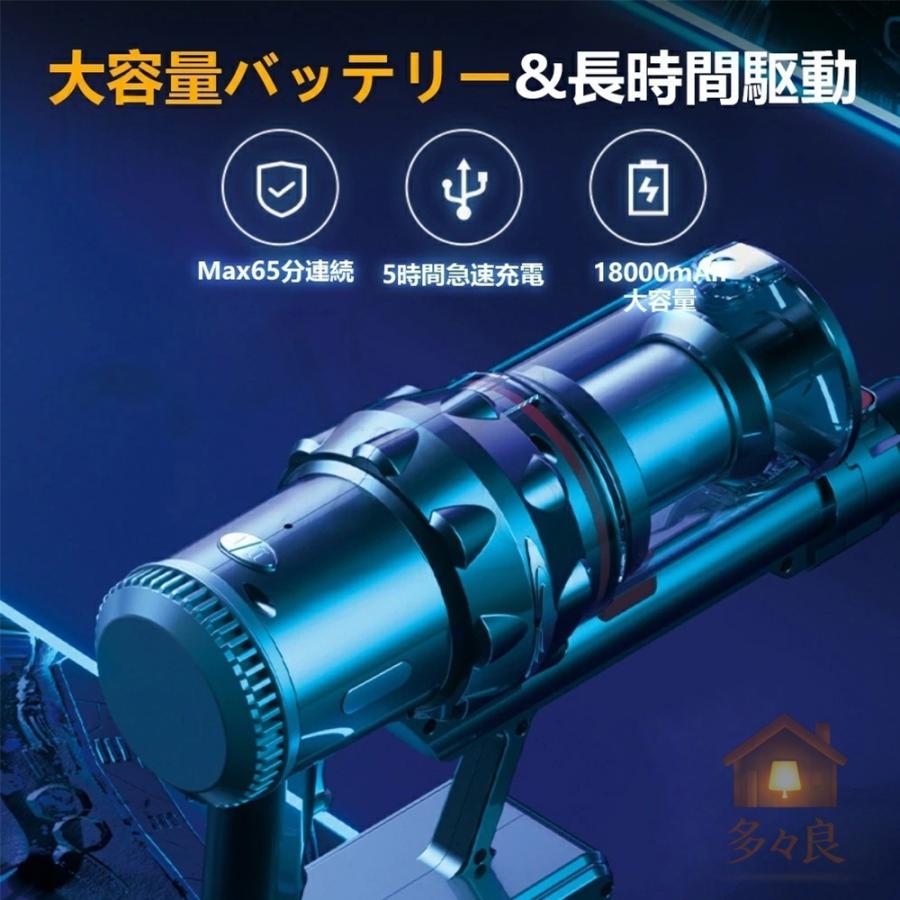 掃除機 掃除機コードレス 軽量 サイクロン式 自立式 75000pa 強力吸引