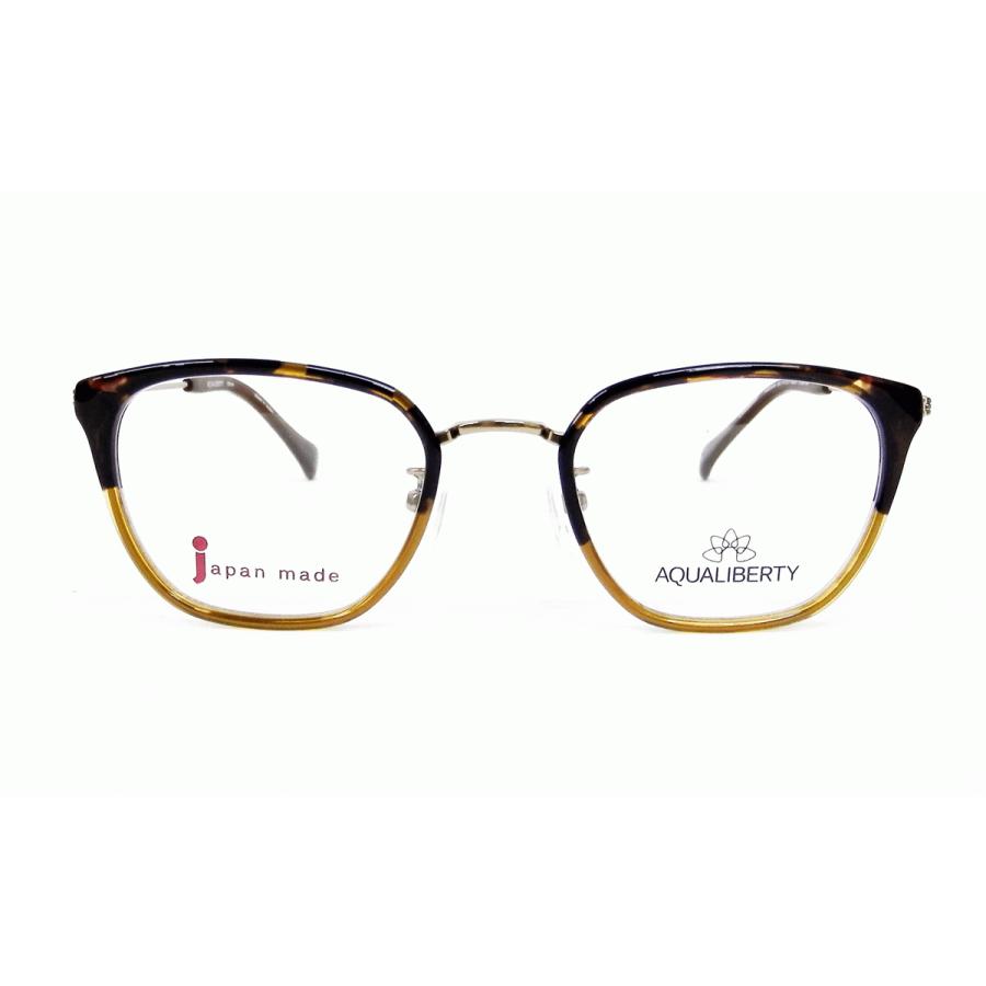 AQUALIBERTY アクアリバティ メガネ AQ22534 col.BK/DA/NV 47mm 日本製 鯖江 レンズセット 度なし 伊達メガネ 度付き 遠近両用 累進多焦点 薄型非球面レンズ 薄型非球面レンズ付【AQUALIBERTY（アクアリバティ）AQ22534 Col.DA