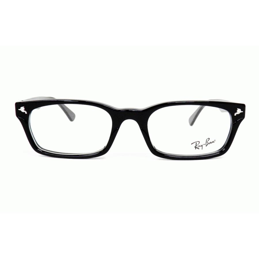 薄型非球面レンズ付【Ray-Ban RayBan（レイバン）RX5017A 2000（RB5017A 2000）52サイズ ブラック】伊達メガネ・近視・乱視・老眼・遠視の画像