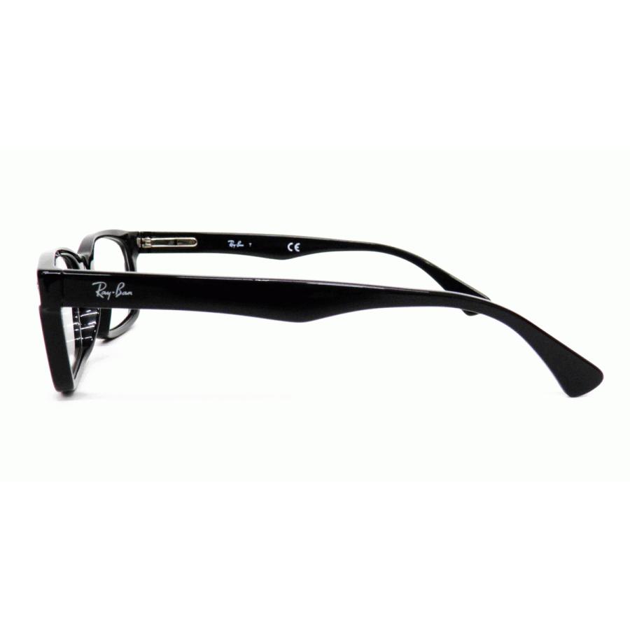 薄型非球面レンズ付【Ray-Ban RayBan（レイバン）RX5017A 2000（RB5017A 2000）52サイズ ブラック】伊達メガネ・近視・乱視・老眼・遠視の画像