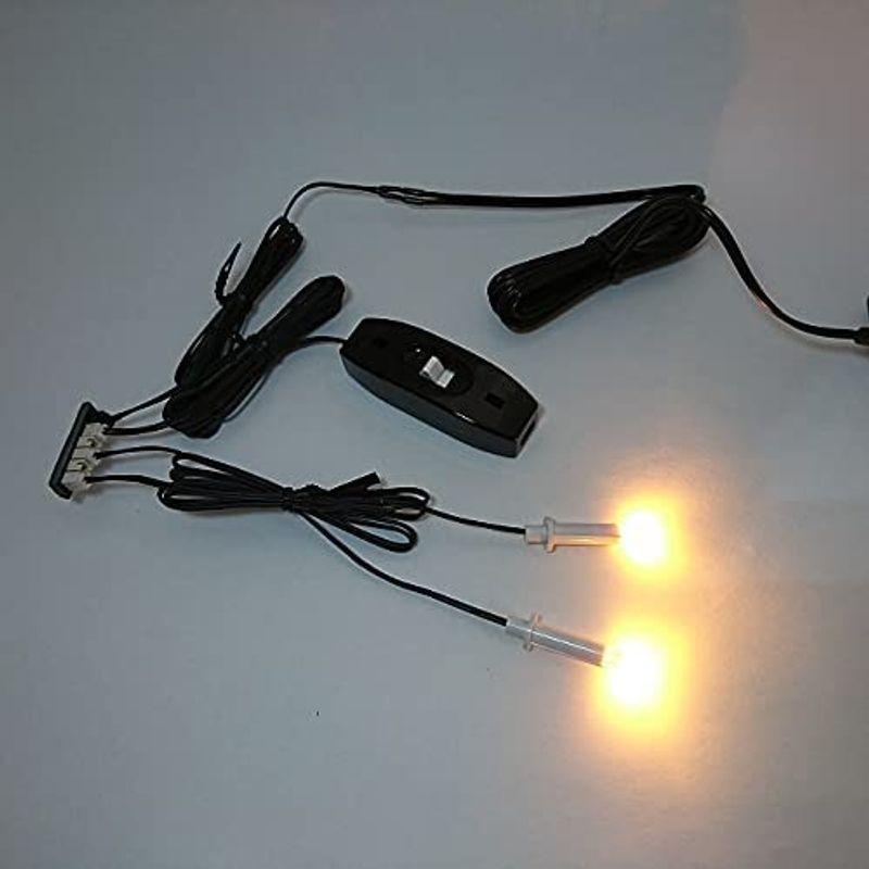仏壇用 LED (3V)電装品「ともしび3V2灯用基本セット」スイッチ付200番 吊り灯篭用1対セット仏壇 用 照明 器具|tatata123|02