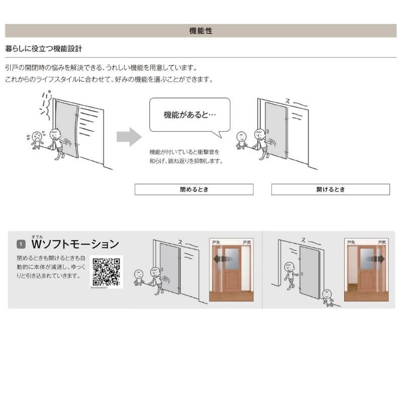 可動間仕切り リクシル ラシッサD キナリモダン 引違い戸 4枚建 AKMHF-LAA ノンケーシング枠 3220/3223 室内引き戸 リフォーム DIY_4