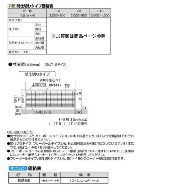 フェンス LIXIL アルメッシュフェンス 2型 間仕切りタイプ T-10 本体 2000×1000mm :amf2-m-t10:建具専門店 - 通販  - Yahoo!ショッピング