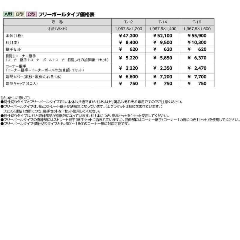 フェンス Lixil ハイスクリーンフェンス A型 フリーポールタイプ T 14 本体 1967 5 1400mm Hsfa F T14 建具専門店 通販 Yahoo ショッピング