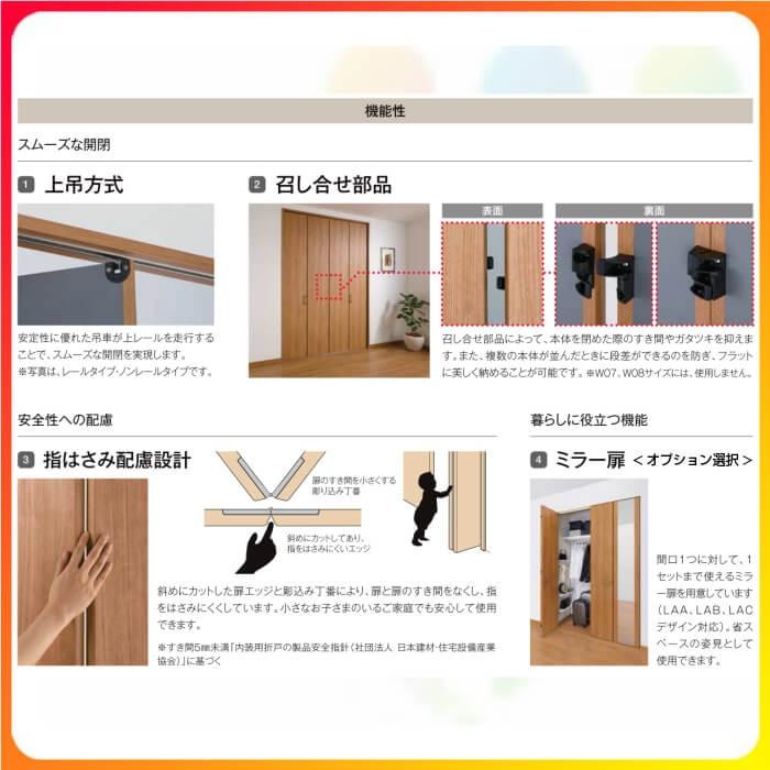ラシッサ クローゼット扉 ドア 4枚 折れ戸 ラシッサD ヴィンティア