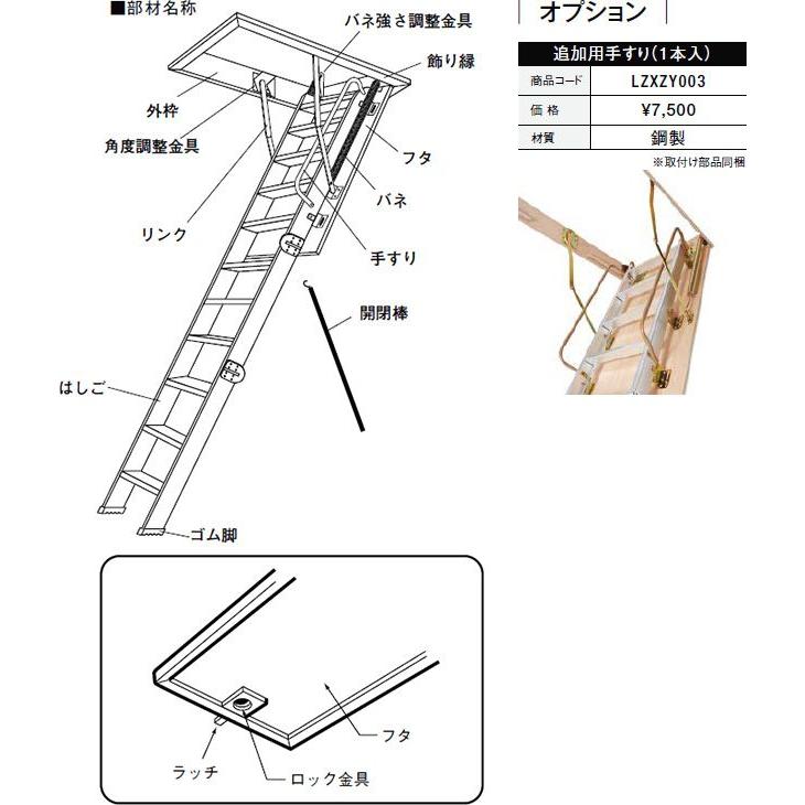 屋根裏はしご 8尺用 シーリングタラップ LIXIL/リクシル TOSTEM/トステム リフォーム DIY｜tategushop｜03