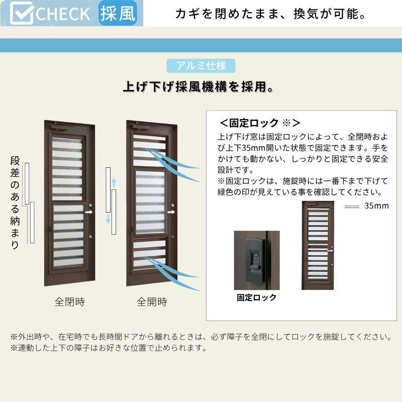 リシェント 勝手口ドア 裏口 リフォーム用 ランマなし アルミSG仕様 