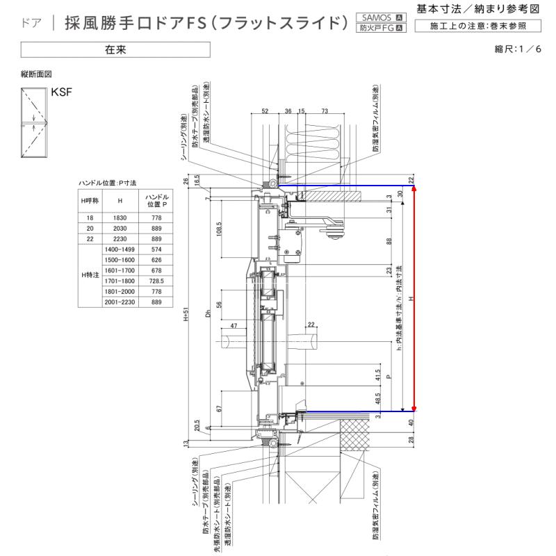 採風勝手口ドアFS サーモスA LIXIL 断熱アルミ窓 サッシ寸法 07420 W780×H2030 mm 複層ガラス アルミサッシ 勝手口 ドア リフォーム DIY|tategushop|08