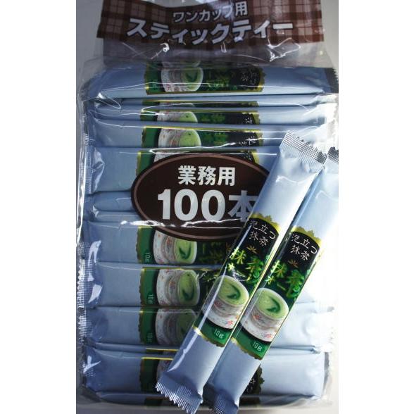 泡立つ 抹茶オレ100本入 泡立つしあわせ くつろぎのティータイムをお
