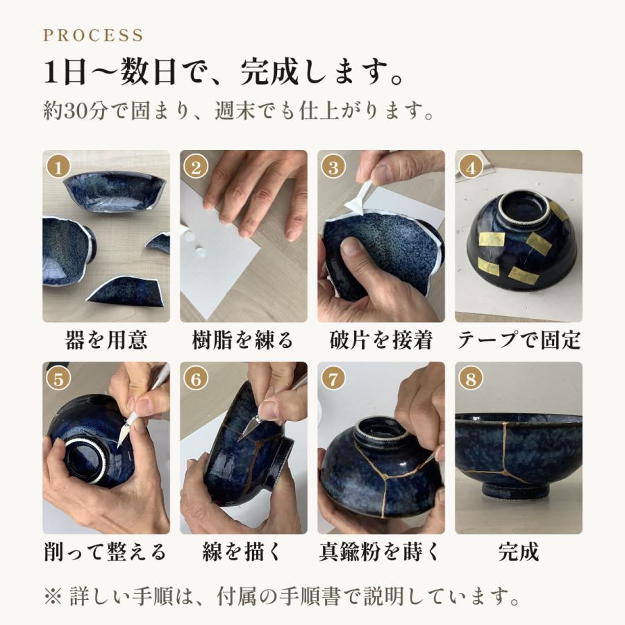簡単 初心者向け 簡易金継ぎ フルセット 新うるし使用でかぶれない