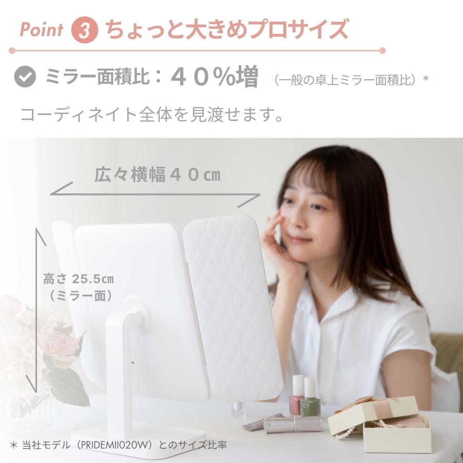 PRIDEMII 女優ミラー ちょっと大きめ 【バッテリー内蔵