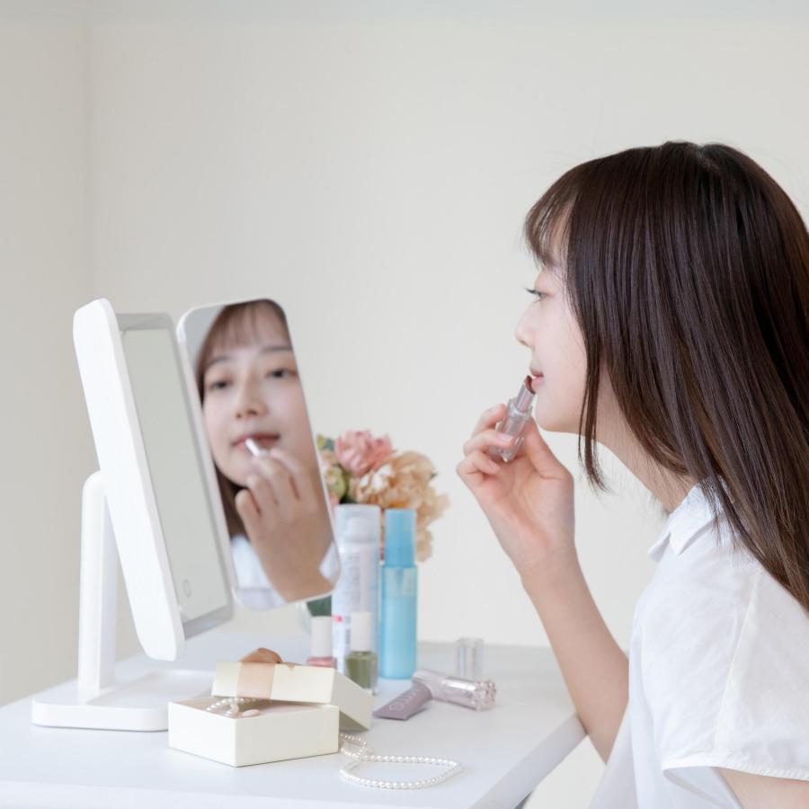 PRIDEMII 女優ミラー ちょっと大きめ 【バッテリー内蔵 ・かわいい・多