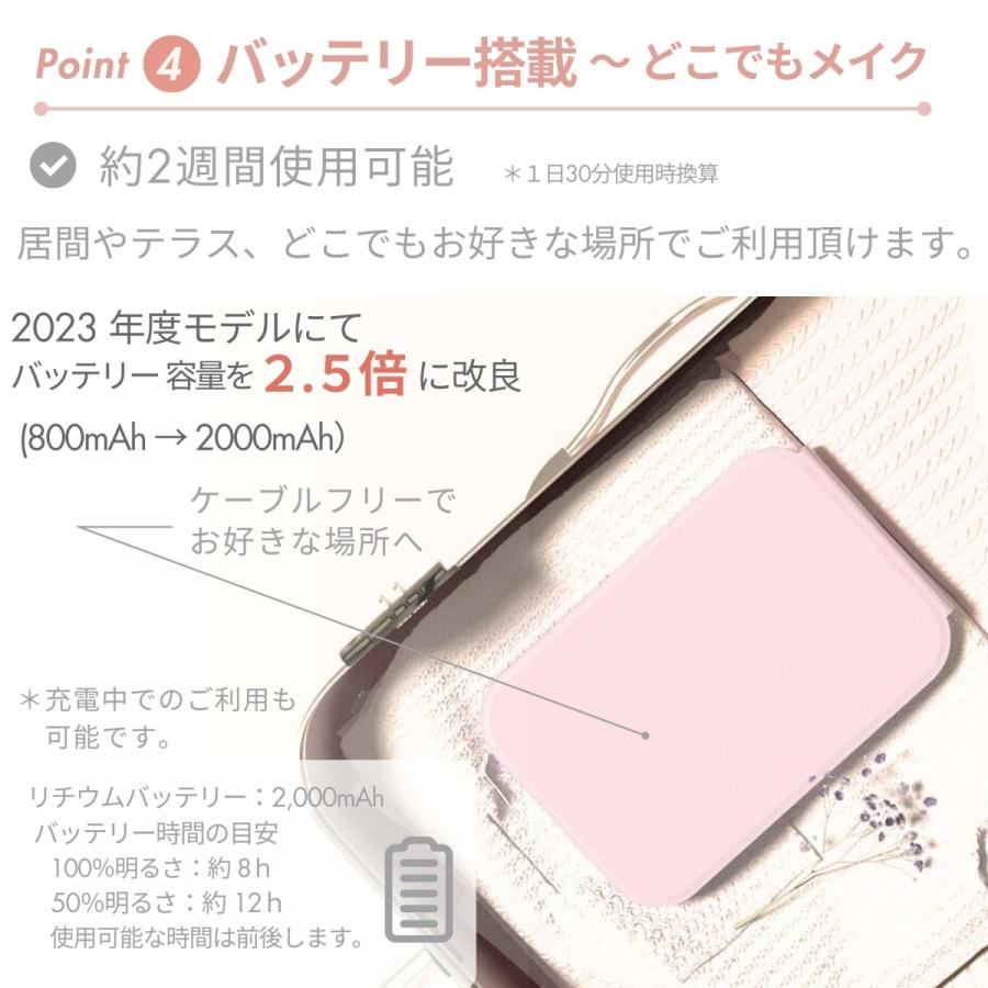 PRIDEMII LED コンパクトミラー PUレザーカバー付き 【大容量
