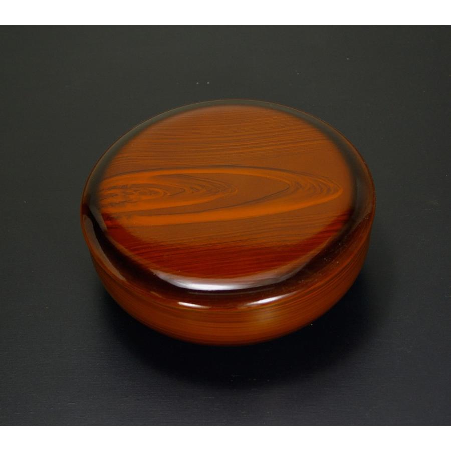 茶器 おしゃれ （ タツクラフト 紀州塗り 菓子器 蓋付き 木目調 18cm