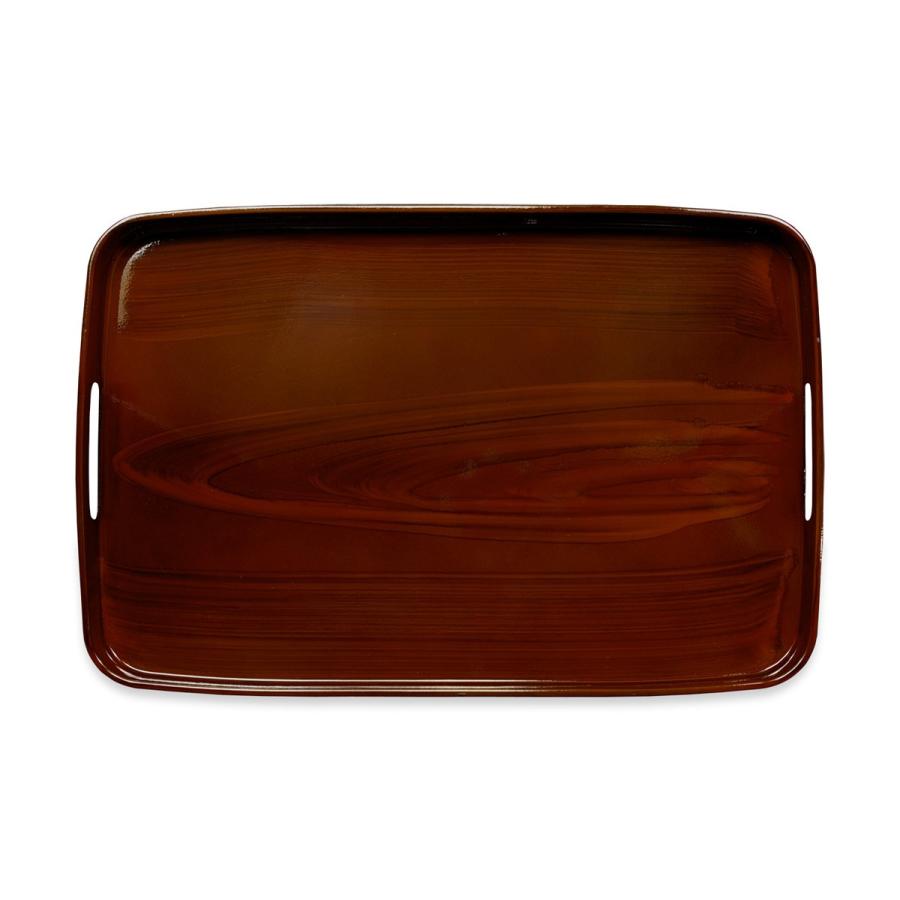 お盆 トレー おしゃれ （ タツクラフト 長手盆 杢目 48cm ） 木目調 長