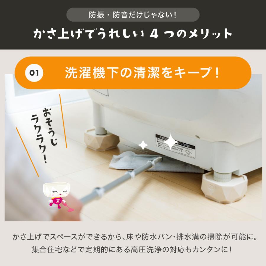 洗濯機かさ上げ 防振・防音ゴムマット TFi-9045 ドラム式/縦型 洗濯機かさ上げ 防振・防音ゴムマット TFi-9045 ドラム式/縦型