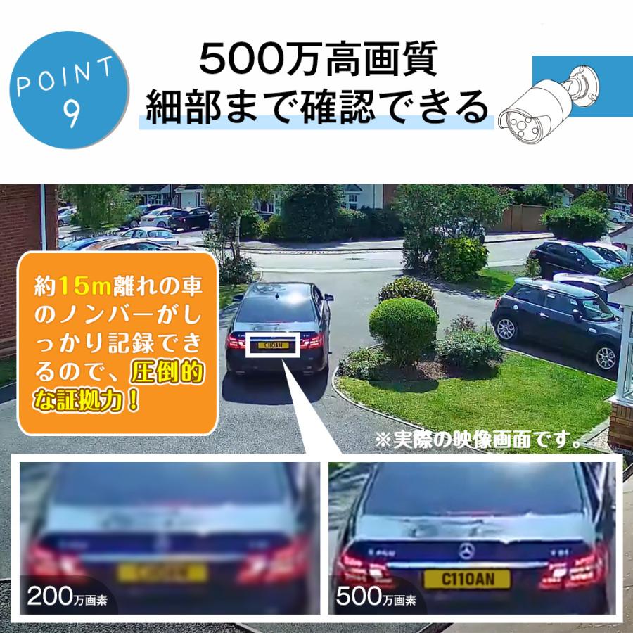 防犯カメラ 監視カメラ POE給電 500万画素 AI人体検知 防犯灯