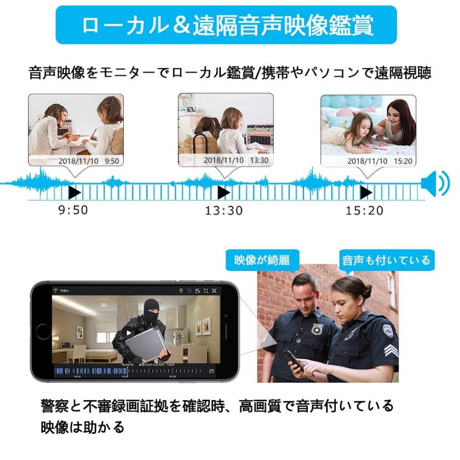 防犯カメラ 監視カメラ センサー投光・録音 ワイヤレス 家庭用 IP66