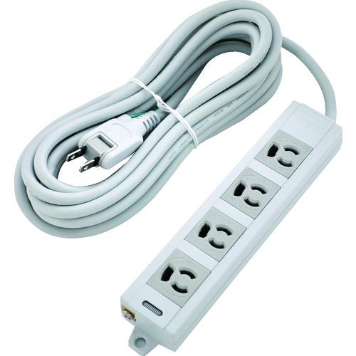 TRUSCO 電源タップ 3P抜け止め4個口 10M アース