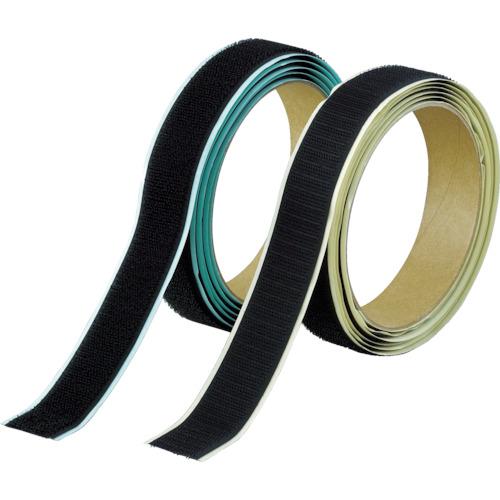 TRUSCO マジックテープ 弱粘着 幅25mmX長さ1m 黒