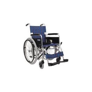 カワムラサイクル 介助用車椅子 チェック柄シート カワムラ 車椅子 座幅40CM シート色紺チェック （株）カワムラ