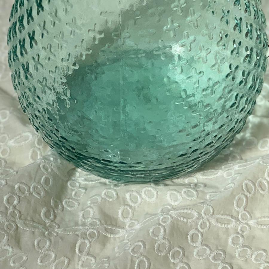 フラワーベース シンプル おしゃれ ガラスベース クリアベース ガラス花瓶 輸入 スペイン リサイクル クリア 直径17ｃｍ×H19cm｜tatsumi50g40｜03