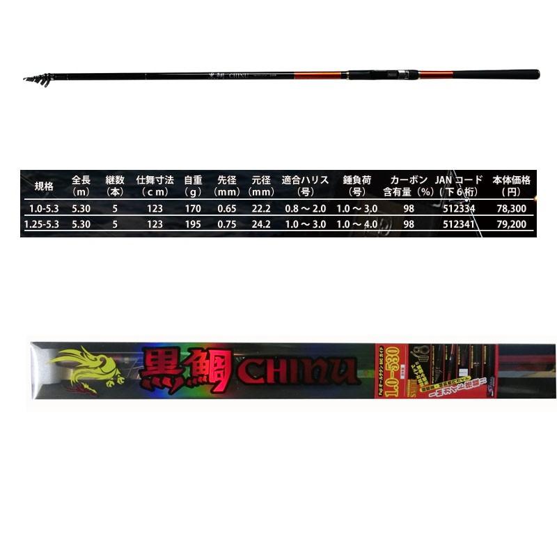 JP3007P 黒鯛 CHINU 1.0-5.3 日本製 釣り竿 全国釣竿公正取引協議会