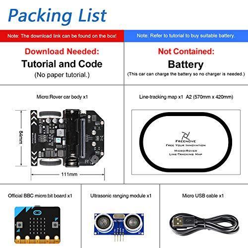 高額売筋 Freenove Micro Bit 含まれています 障害物回避 ライトトレース ライントラッキング リモ c For Kit Micro Rover ベアボーン キット Www 11thspace Com