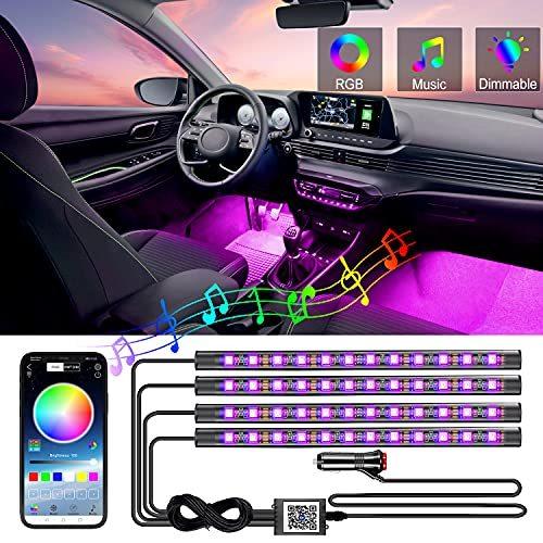 車 Led Rgb テープライト モバイルapp制御 シガーソケット式 フットランプ 雰囲気ライト 3m両面テープ 車内装飾用 Xfugiek801 ライト レンズ Ladosur Cl