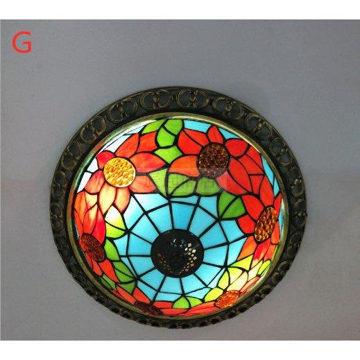 激安商品 ベランダ ステンドグラス シーリングライト おしゃれ 天井照明 ガラス工芸 北欧 工事必要 書斎 寝室 インテリア 室内照明 E26対応 ダイニング シーリングライト デザイン G