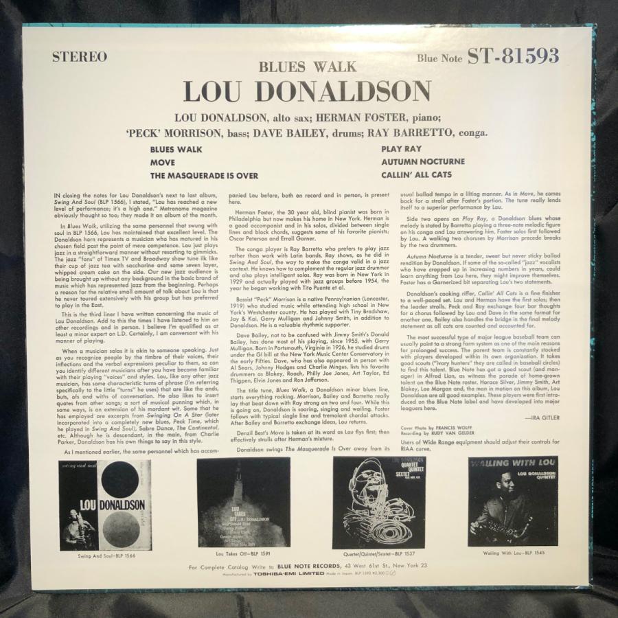 Lou Donaldson / Blues Walk LP BLUENOTE・TOSHIBA-EMI
