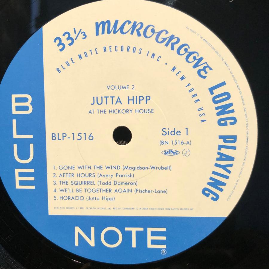 Jutta Hipp / At The Hickory House Volume 2 LP Blue Note・TOSHIBA