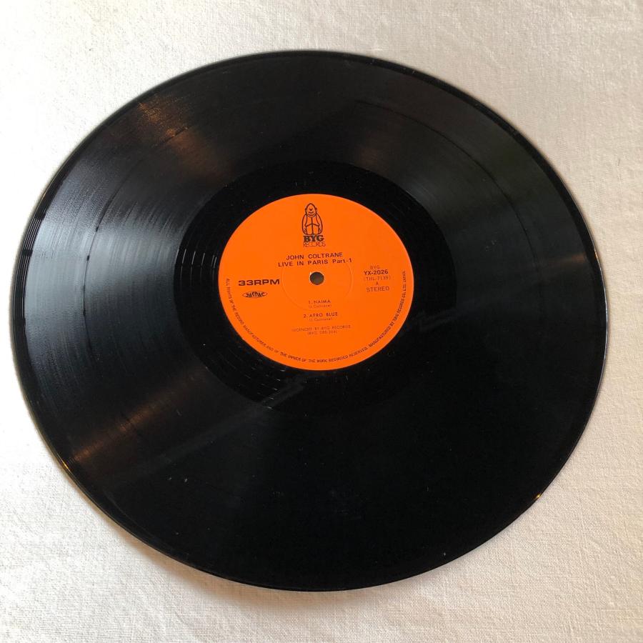 John Coltrane / Live In Paris Part 1 LP BYG Records・TOHO RECORDS