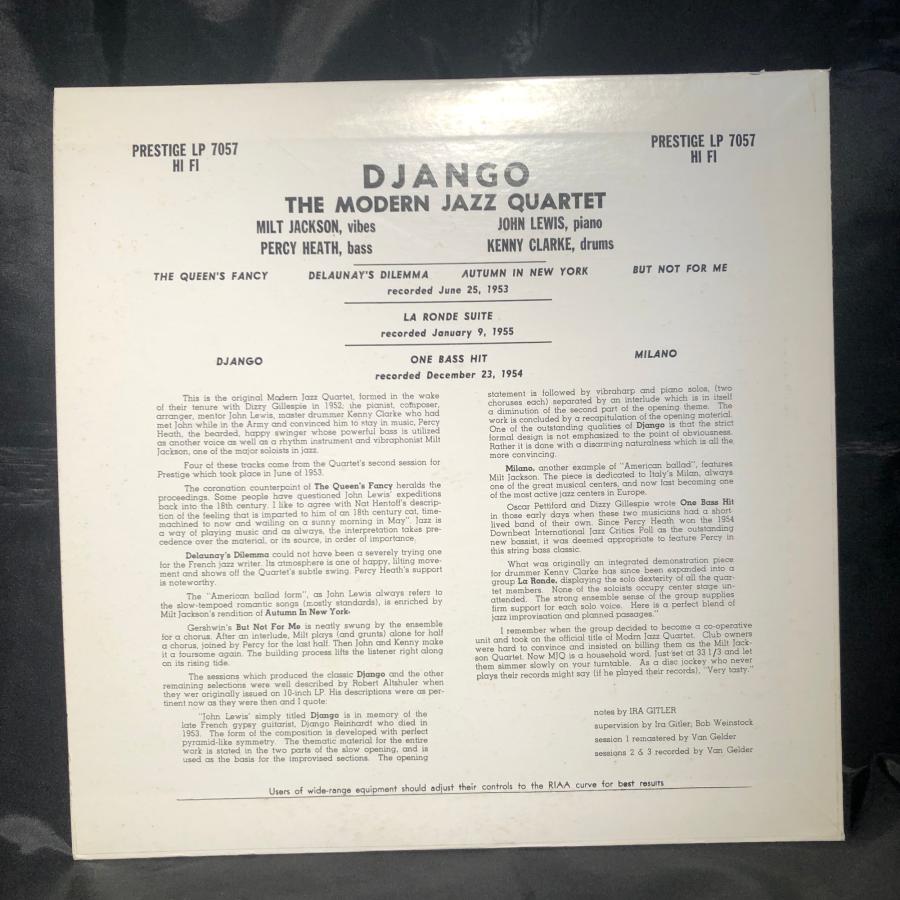 The Modern Jazz Quartet / Django LP Prestige : tatsuda records