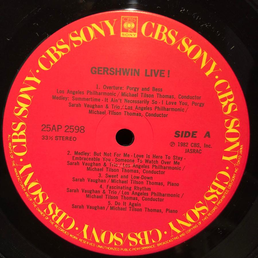 Michael Tilson Thomas, Sarah Vaughan, Los Angeles Philharmonic