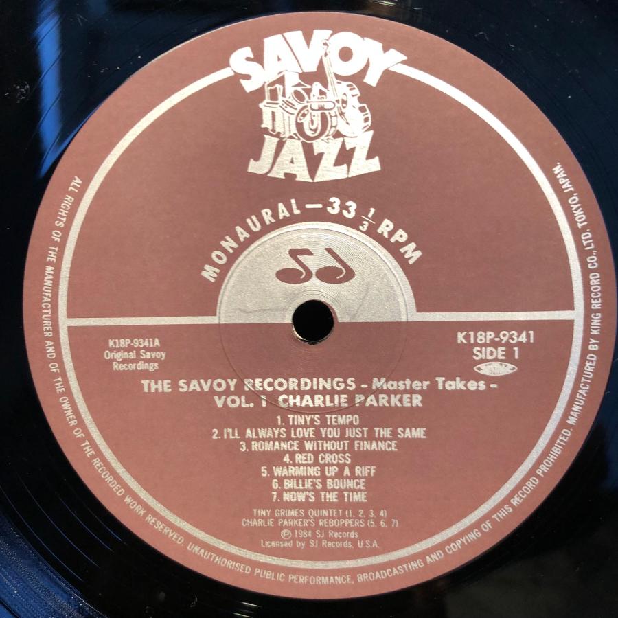 Charlie Parker / The Savoy Recordings Master Takes Vol.1 LP Jazz