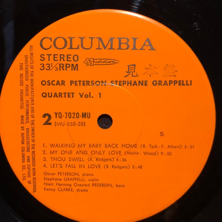 Oscar Peterson - Stephane Grappelli Quartet / Featuring・・LP 