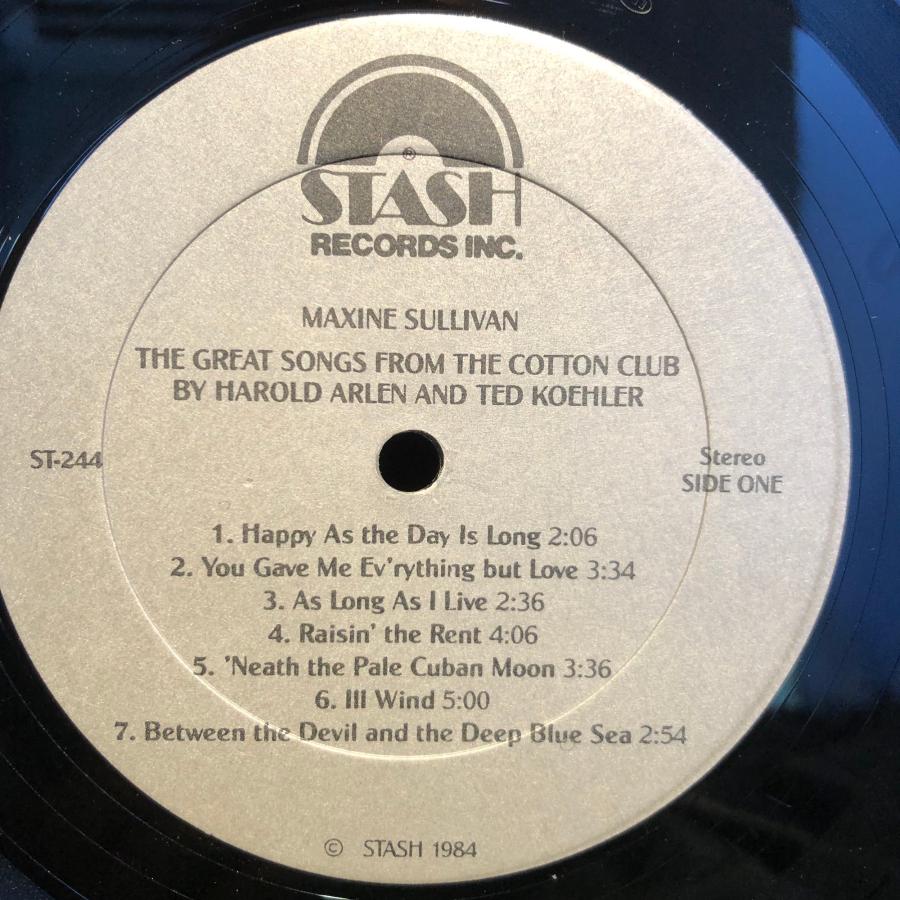 Maxine Sullivan / The Great Songs From Cotton Club LP Stash