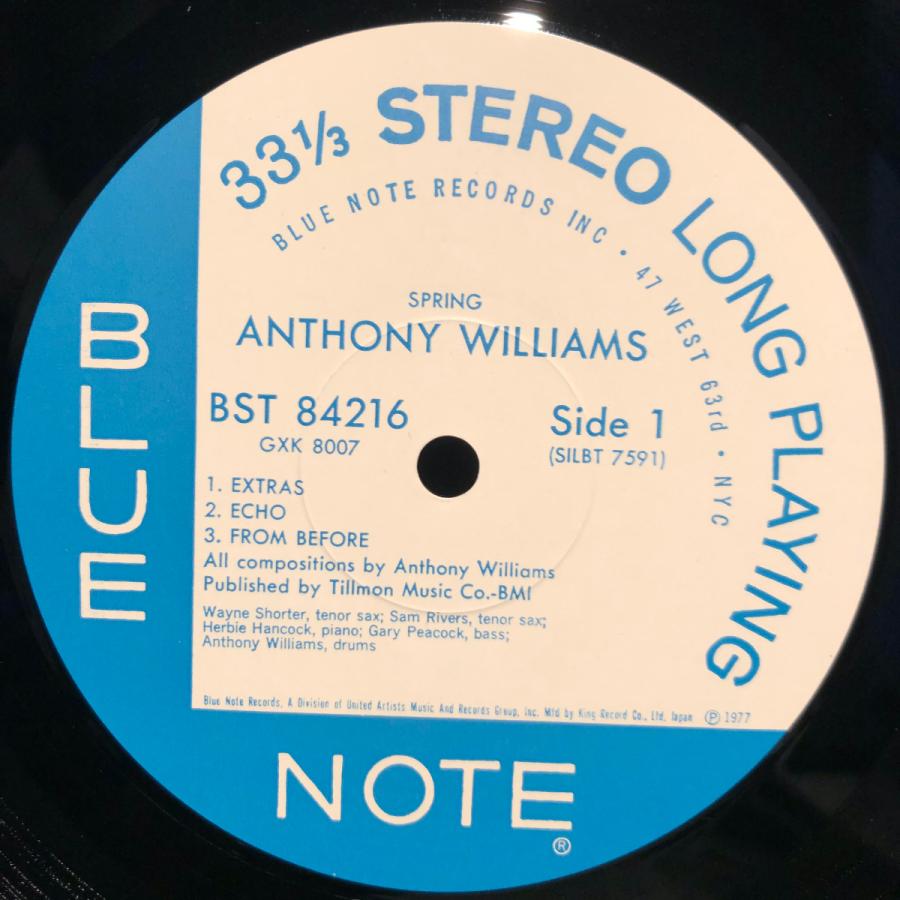 【未開封品／美盤】Anthony Williams Spring Anthony Williams - Spring - UNIVERSOUNDS