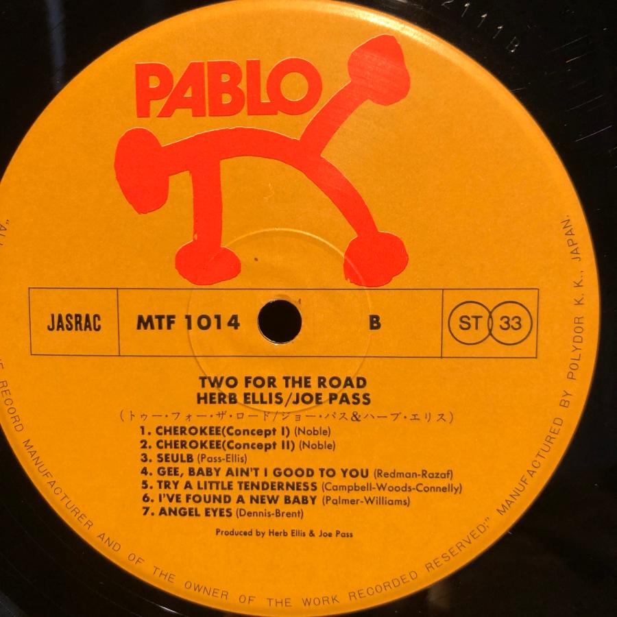 Herb Ellis Joe Pass / Two For The Road LP Pablo Records ・POLYDOR