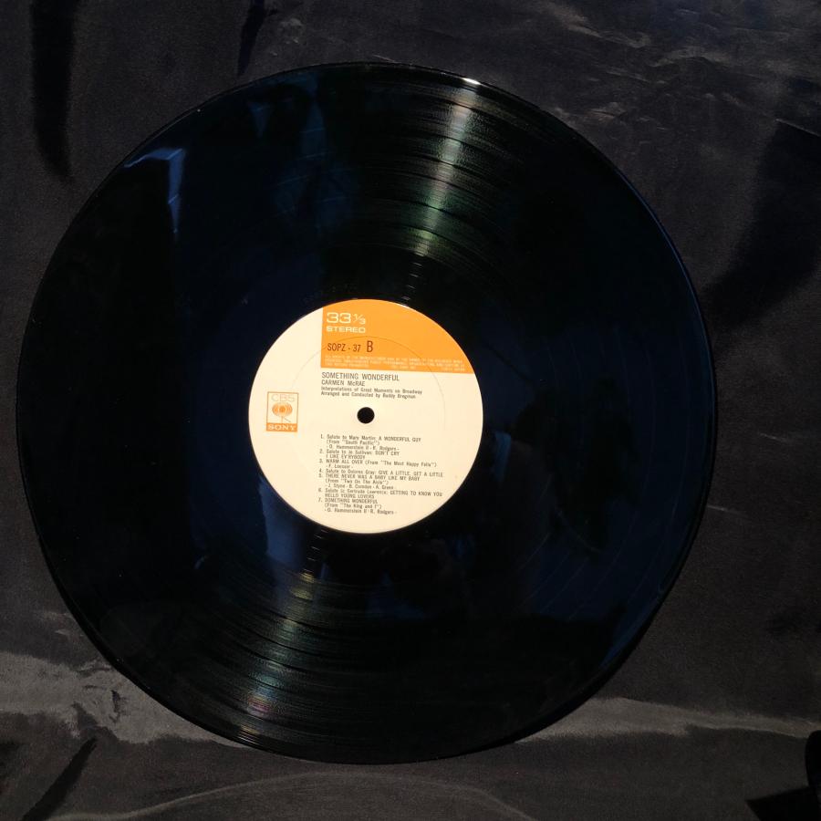 LP/カーメン・マクレー/サムシング・ワンダフルSOPZ-37帯h172w63 Carmen McRae / Something Wonderful LP CBS/Sony : tatsuda records
