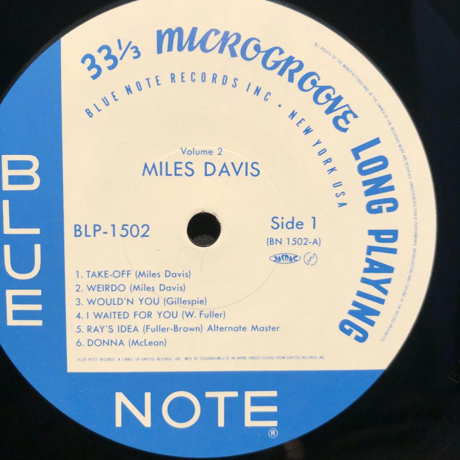 MILES DAVIS / Volume.2 LP Blue Note・TOSHIBA-EMI : tatsuda records