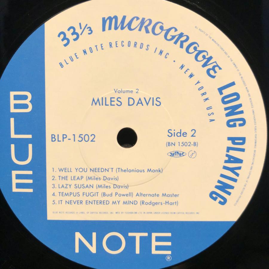 MILES DAVIS / Volume.2 LP Blue Note・TOSHIBA-EMI : tatsuda records