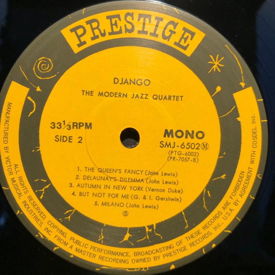 Modern Jazz Quartet / Django LP PRESTIGE・VICTOR : tatsuda