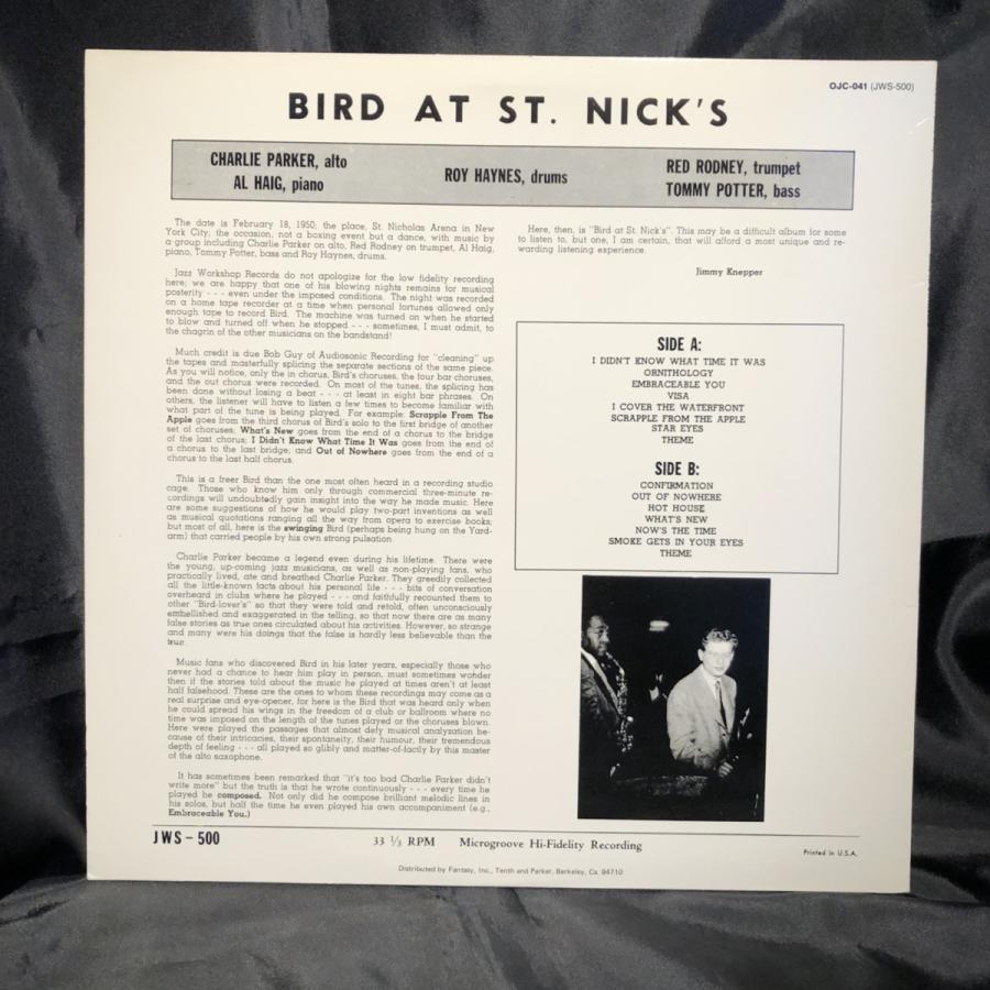 CHARLIE PARKER / Bird At St. Nick's LP FANTASY j168 tatsuda records 通販 Yahoo!ショッピング