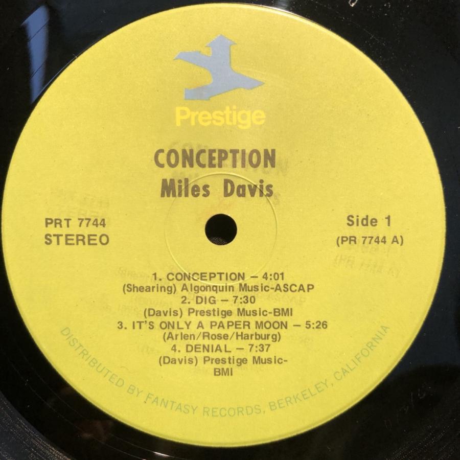 Miles Davis / Conception LP Prestige : tatsuda records - 通販