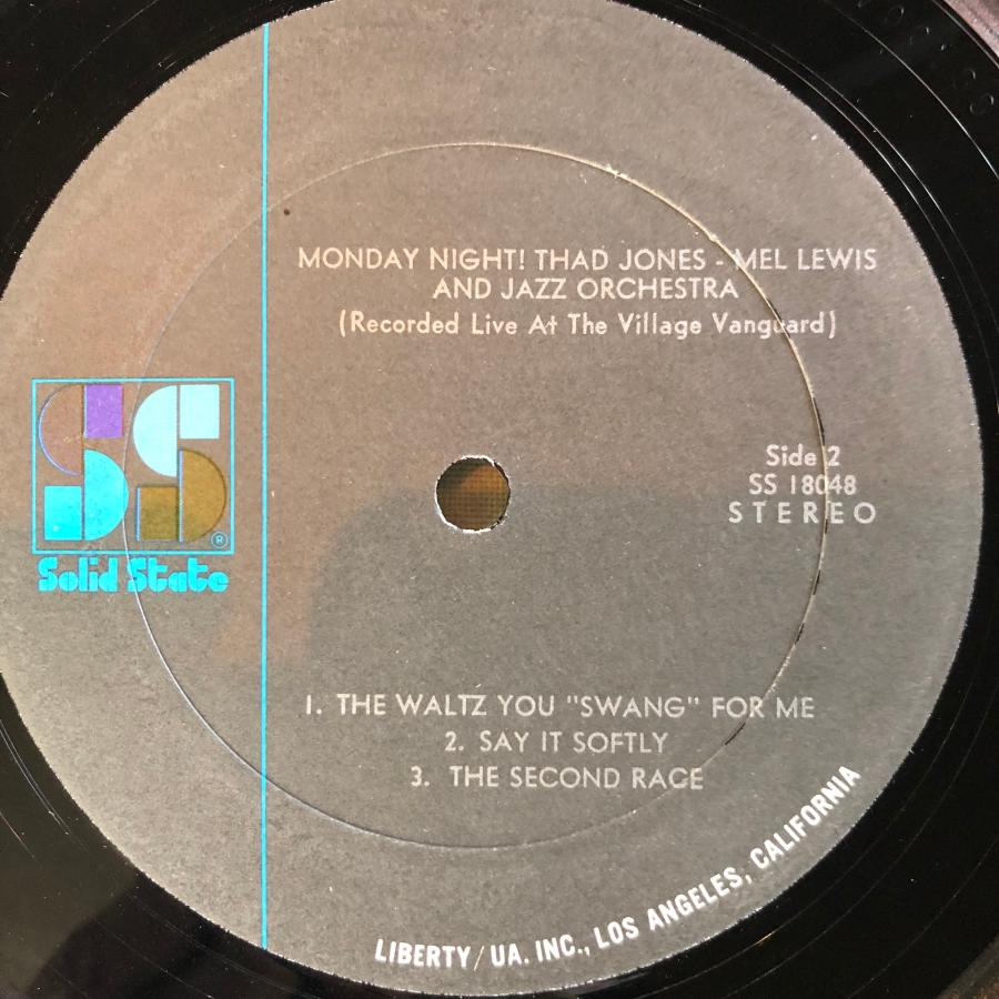 Thad Jones Mel Lewis Jazz Orchestra / Monday Night LP Solid State