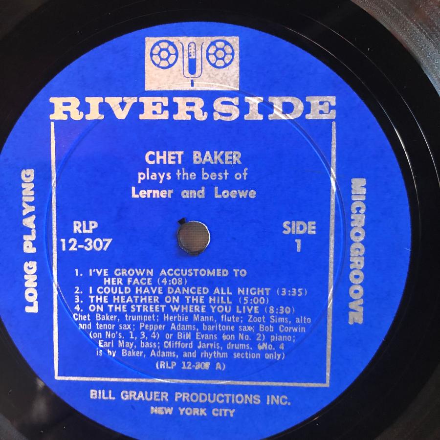 Chet Baker / Plays The Best Of Lerner & Loewe LP Riverside Records