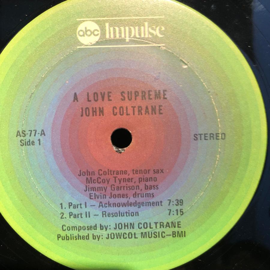 John Coltrane / A Love Supreme LP Impulse! : tatsuda records