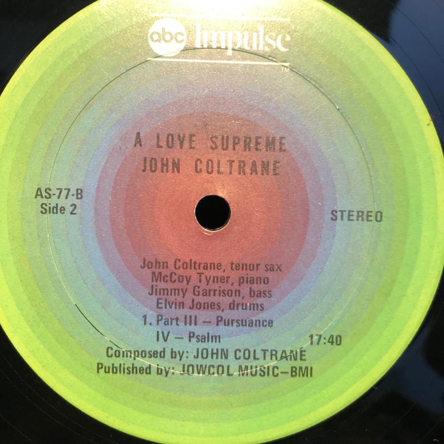 John Coltrane / A Love Supreme LP Impulse! : tatsuda records